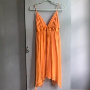 Banana Republic 100% Silk Orange Dress